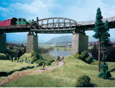 Vollmer #2540 Girder bridge, curved, rack 40 mm
