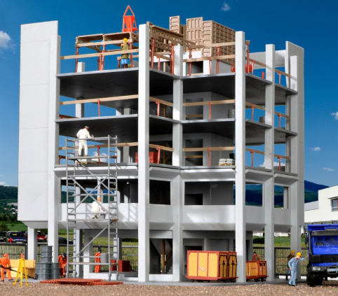 KIBRI 38537 H0 High-rise construction site with accessories