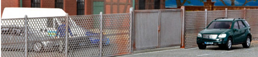 KIBRI 38605 H0 Mesh fencing grey 280 cm