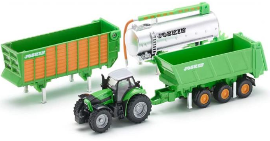 Siku 1848 - Deutz Agrotron X720 Tractor with Joskin Cargo trailer set - Scale 1:87