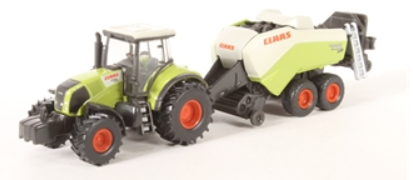 Siku 1852 HO Gauge (1:87 Scale)  Claas Axion with Big Baler