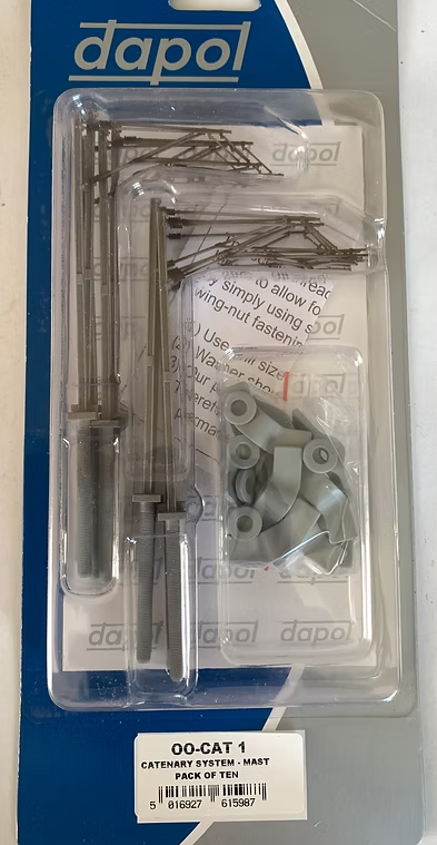 Dapol OO CAT-1 CATENARY SYSTEM - MAST (PACK OF 10)
