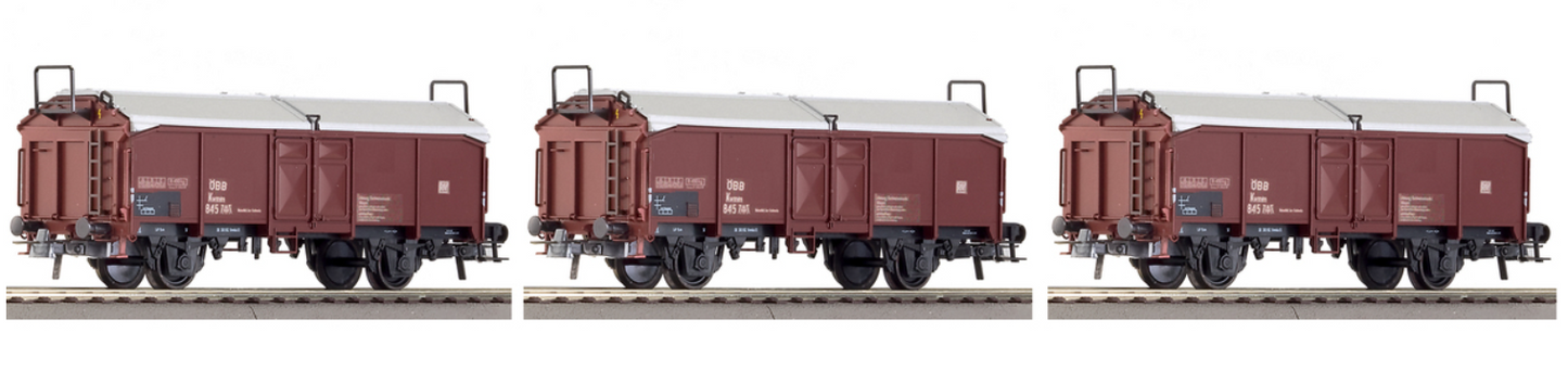 ROCO 66154 3-piece set of ÖBB sliding roof cars