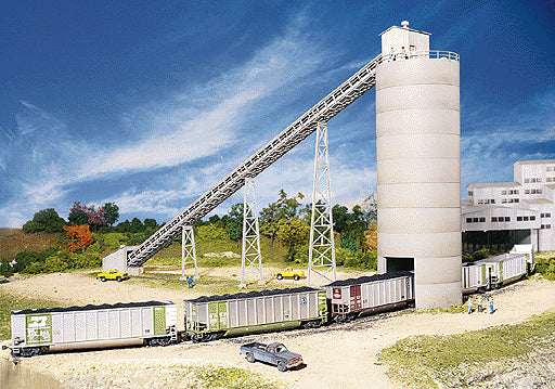 Walthers Western Coal Flood Loader #3089 - Kit - 32 x 4-1/2 x 16" 81.3 x 11.4 x 40.6cm, Conveyor Sections: 7-1/16" 1