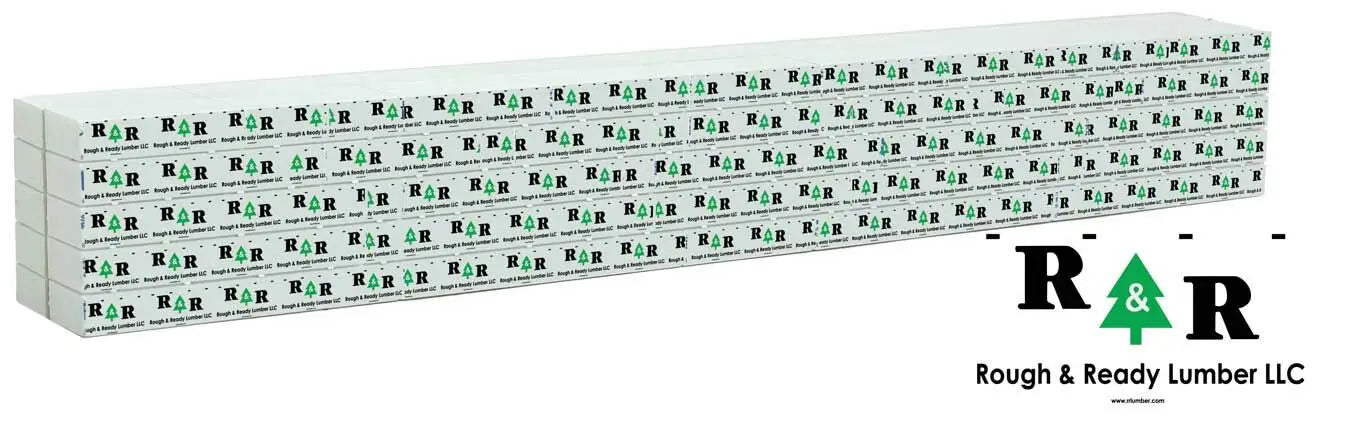 Wrapped Lumber Load  Part #3166 for Walthers Mainline 72' Centerbeam Flatcar -- Rough &amp; Ready Lumber (black, green)